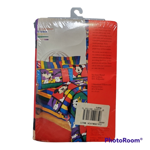 Vintage 90s Disney Mickey & Crew -2 Twin Sheet & 2 Pillow Cases RARE New Sealed - Picture 10 of 16